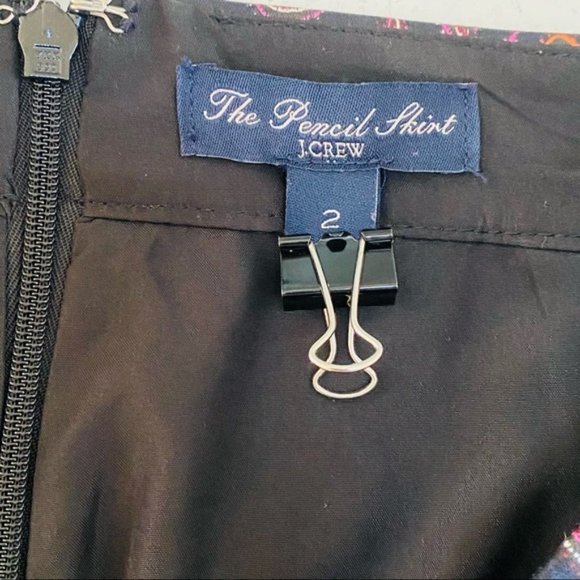 J. Crew The Pencil Skirt in Sateen Dot (size 2) - Picture 8 of 10